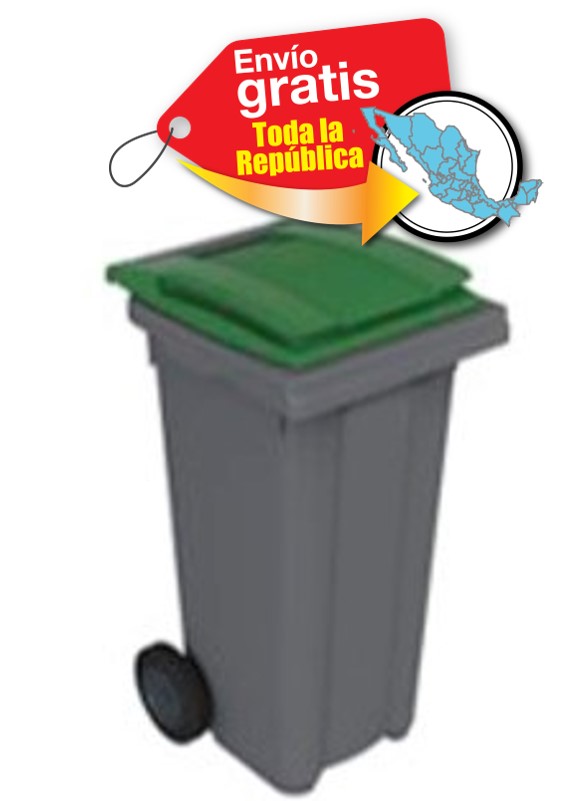 Contenedor de basura con tapa y ruedas Plastic Omnium Sulo 180 litros